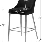 Karina Velvet Upholstered Counter Stool