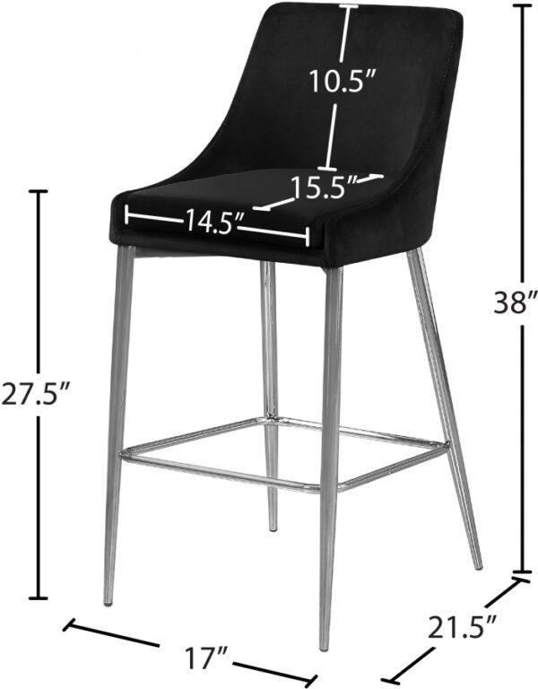 Karina Velvet Upholstered Counter Stool