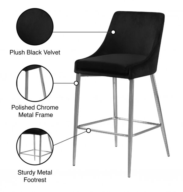 Karina Velvet Upholstered Counter Stool