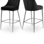 Karina Velvet Upholstered Counter Stool
