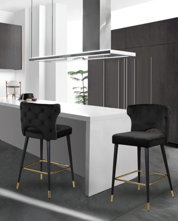 Kelly Velvet Upholstered Counter Stool