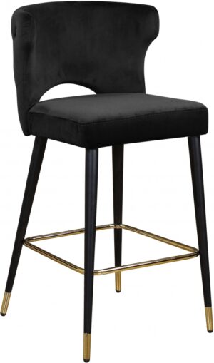 Kelly Velvet Upholstered Counter Stool
