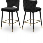 Kelly Velvet Upholstered Counter Stool