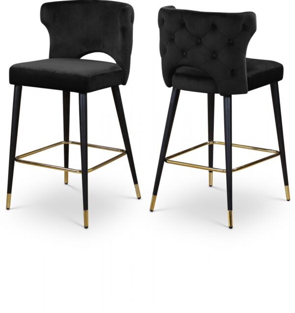 Kelly Velvet Upholstered Counter Stool