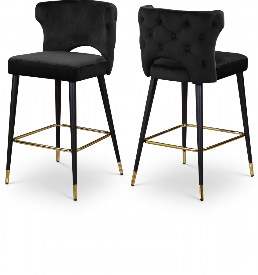 Kelly Velvet Upholstered Counter Stool