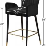 Luxe Velvet Upholstered Counter Stool