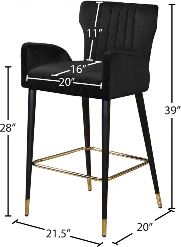 Luxe Velvet Upholstered Counter Stool