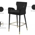 Luxe Velvet Upholstered Counter Stool