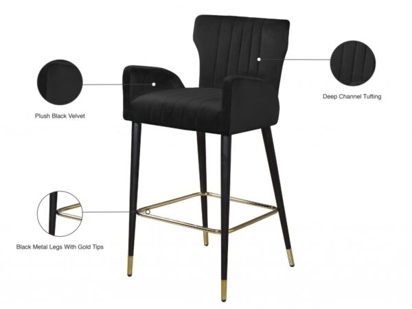 Luxe Velvet Upholstered Counter Stool