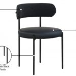 Beacon Cream Vegan Leather And Boucle Fabric Upholstered Dining Chair