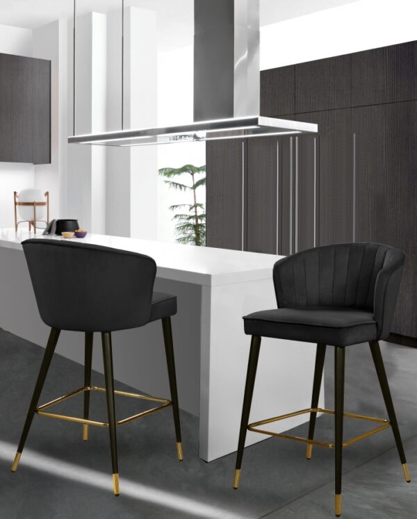 Cassie Velvet Upholstered Counter Stool