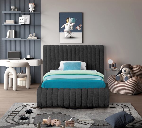 Nash Boucle Fabric Upholstered Bed