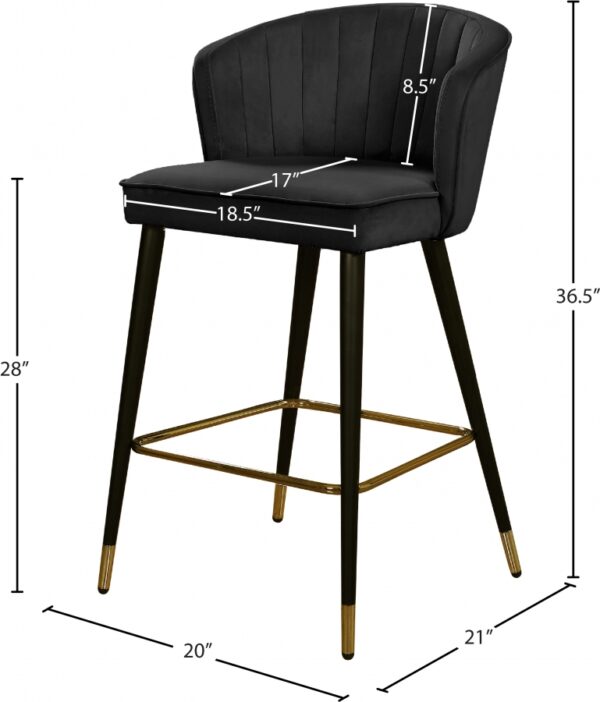 Cassie Velvet Upholstered Counter Stool