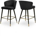 Cassie Velvet Upholstered Counter Stool