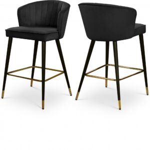 Cassie Velvet Upholstered Counter Stool