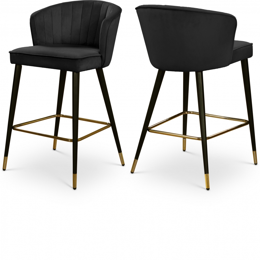 Cassie Velvet Upholstered Counter Stool