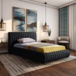 Nico Velvet Upholstered Twin Bed