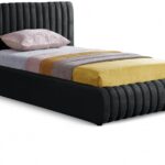 Nico Velvet Upholstered Twin Bed