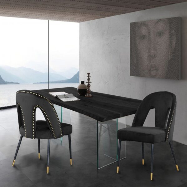 Akoya Velvet Upholstered Dining Chair