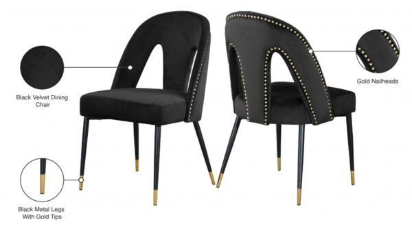 Akoya Velvet Upholstered Dining Chair