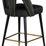 Akoya Velvet Upholstered Counter Stool