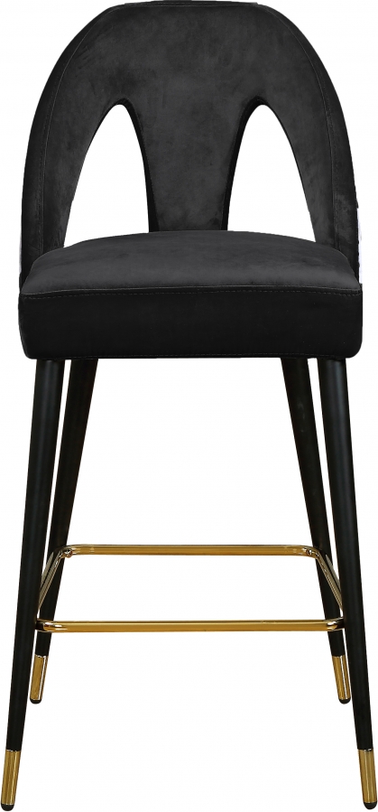 Akoya Velvet Upholstered Counter Stool