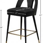 Akoya Velvet Upholstered Counter Stool