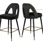 Akoya Velvet Upholstered Counter Stool
