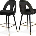 Akoya Velvet Upholstered Counter Stool