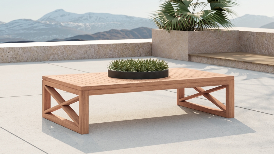 Anguilla Teak Wood Outdoor Patio Coffee Table
