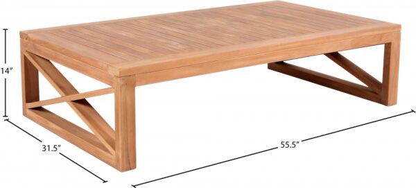 Anguilla Teak Wood Outdoor Patio Coffee Table
