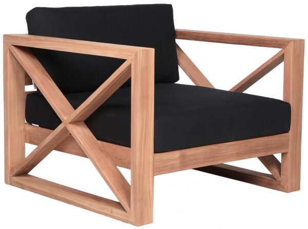Anguilla Water Resistant Fabric Upholsetered Outdoor Patio Accent Chair
