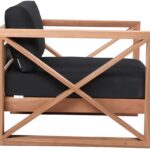 Anguilla Water Resistant Fabric Upholsetered Outdoor Patio Accent Chair