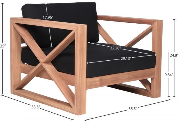 Anguilla Water Resistant Fabric Upholsetered Outdoor Patio Accent Chair
