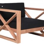 Anguilla Water Resistant Fabric Upholsetered Outdoor Patio Accent Chair