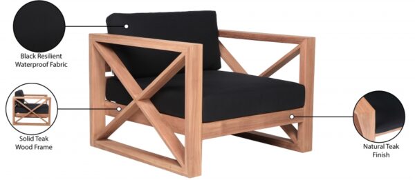 Anguilla Water Resistant Fabric Upholsetered Outdoor Patio Accent Chair