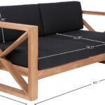 Anguilla 65" Water Resistant Fabric Upholsetered Outdoor Patio Loveseat