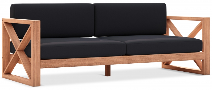 Anguilla 83" Water Resistant Fabric Upholsetered Outdoor Patio Sofa