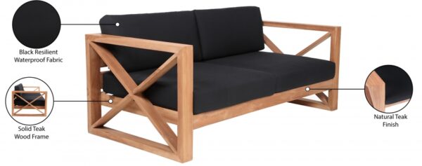Anguilla 83" Water Resistant Fabric Upholsetered Outdoor Patio Sofa