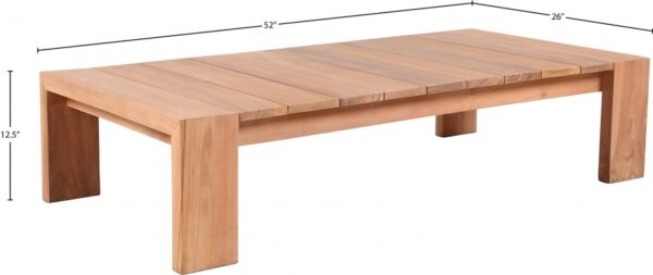 Tulum Teak Wood Outdoor Patio Coffee Table