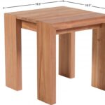 Tulum Teak Wood Outdoor Patio End / Side Table