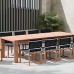 Tulum 108.5" Teak Wood Outdoor Patio Dining Table