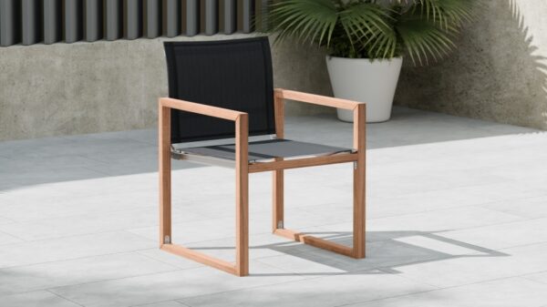 Tulum Water Resistant Mesh Fabric Outdoor Patio Dining Arm Chair
