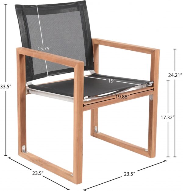 Tulum Water Resistant Mesh Fabric Outdoor Patio Dining Arm Chair
