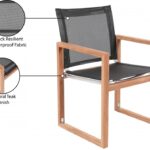 Tulum Water Resistant Mesh Fabric Outdoor Patio Dining Arm Chair