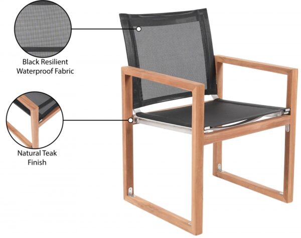 Tulum Water Resistant Mesh Fabric Outdoor Patio Dining Arm Chair