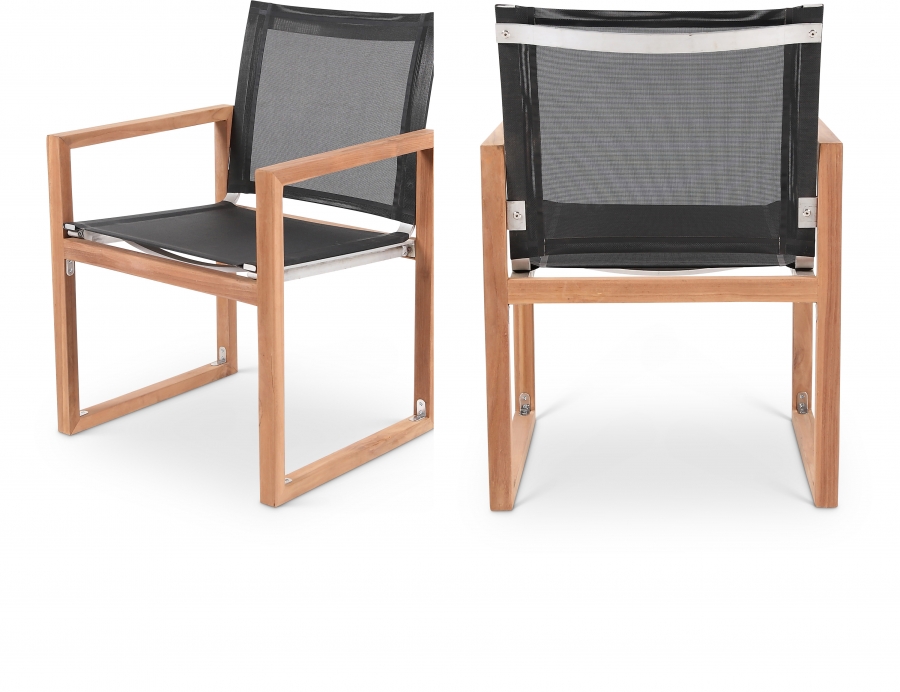 Tulum Water Resistant Mesh Fabric Outdoor Patio Dining Arm Chair