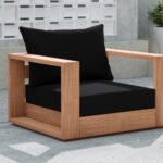 Tulum Water Resistant Fabric Upholstered Outdoor Patio Accent Chair