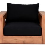 Tulum Water Resistant Fabric Upholstered Outdoor Patio Accent Chair