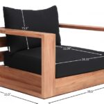 Tulum Water Resistant Fabric Upholstered Outdoor Patio Accent Chair
